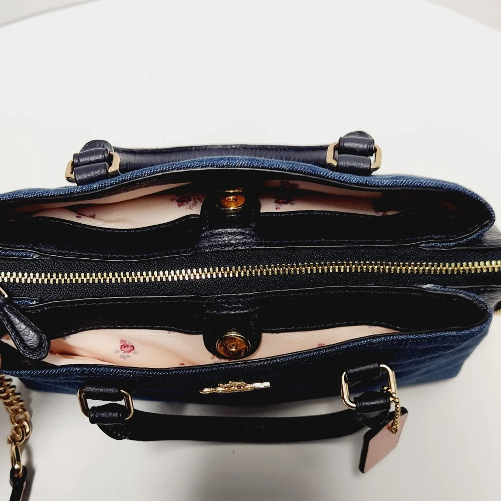 Coach Blue and Black Crossbody Bag - Picture 11 of 15